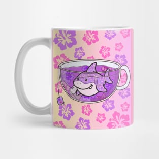 Floral Shark Tea (yellow/pink) Mug